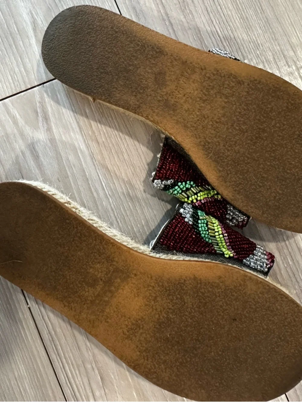 Beaded Embellished Slide Sandals - Multicolor - Picture 6 of 6